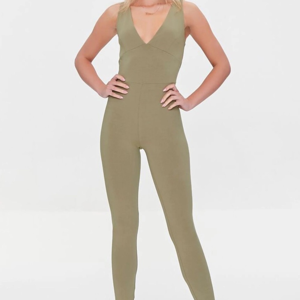 Forever 21 Olive Green Jumpsuit